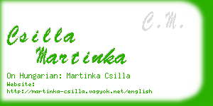 csilla martinka business card